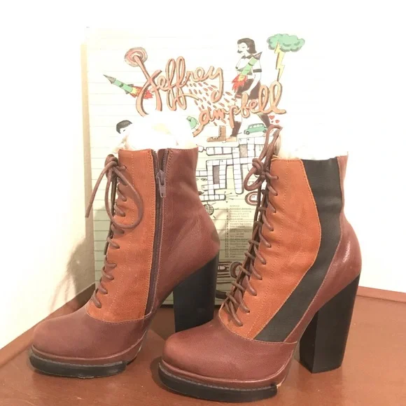 EUC Jeffrey Campbell ‘Boom’ Leather Boots / Size 7.5 - Picture 3 of 10